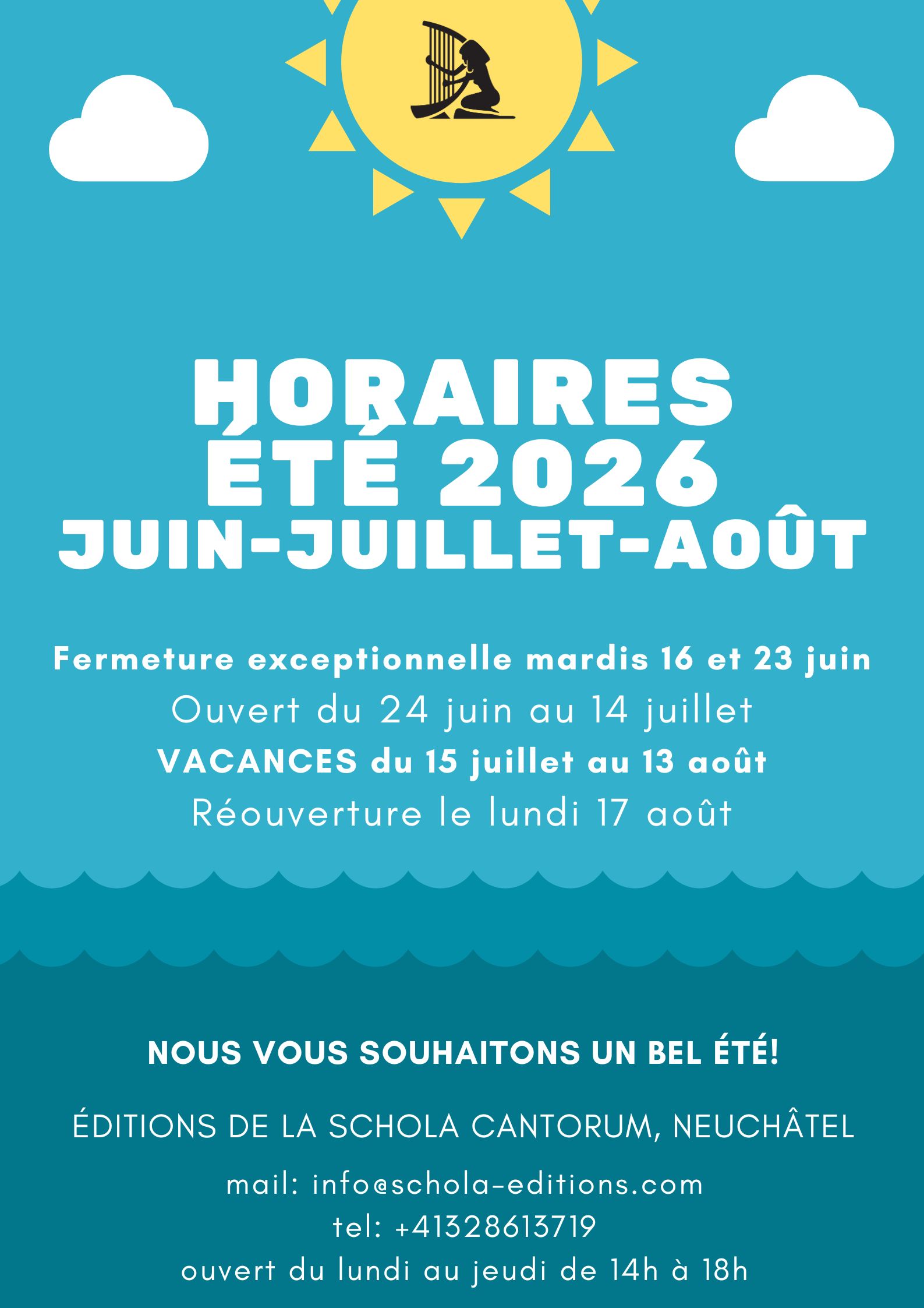 Vacances été 2026